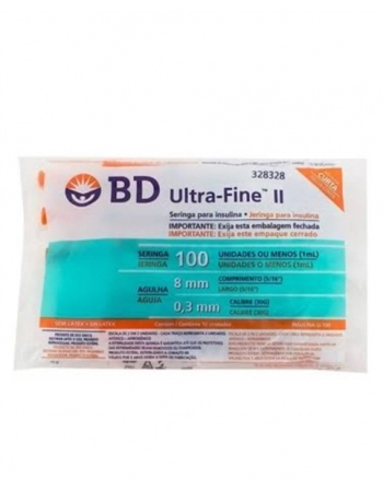 SERINGA INSULINA 1ML ULTRA-FINE 8X3 C/10 BD