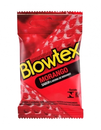 PRESERVATIVO BLOWTEX COM 3 MORANGO BLOWTEX