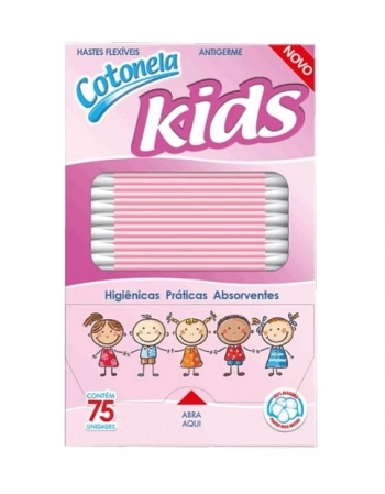 HASTES FLEXIVEIS COTONELA KIDS C/75 ROSA