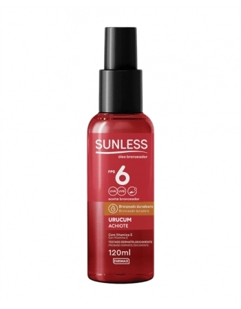 OLEO BRONZEADOR URUCUM FPS 6 SUNLESS 120ML FARMAX