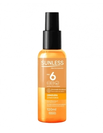 OLEO BRONZEADOR CENOURA FPS 6 SUNLESS 120ML FARMAX