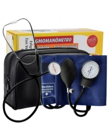 APARELHO DE PRESSAO FECHO VELCRO COM ESTETOSCOPIO PREMIUM G-TECH