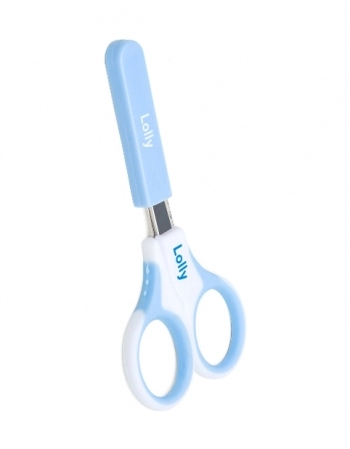 TESOURINHA INFANTIL COM CAPA R7300/01 AZUL LOLLY