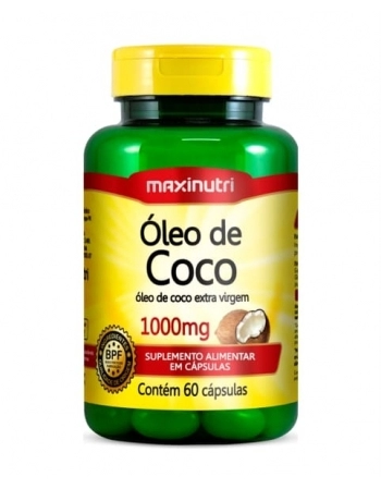 OLEO DE COCO 1000MG C/60 CAPS MAXINUTRI