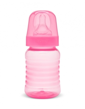 MAMADEIRA BICO SILICONE REDONDO 250ML R10165/01 ROSA LOLLY