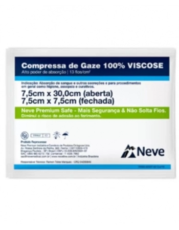 COMPRESSA DE GAZE VISCOSE C/10 13FIOS NEVE