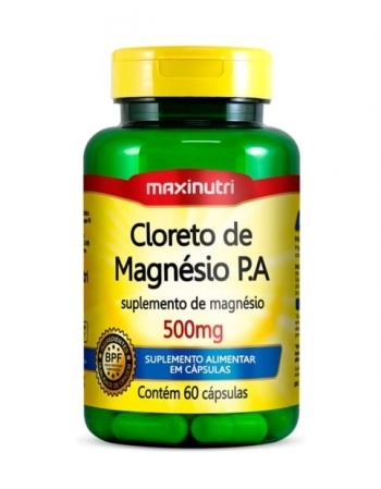 CLORETO DE MAGNESIO P.A 500MG COM 60 CAPS MAXINUTRI