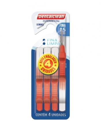 ESCOVA INTERDENTAL FINA 0,5MM COM 4UN DENTALCLEAN