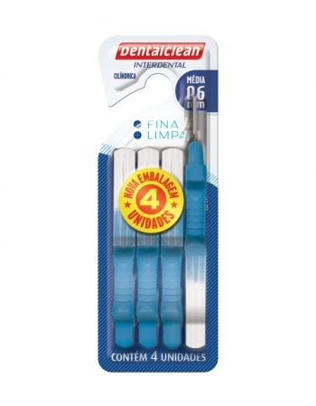 ESCOVA INTERDENTAL MEDIA 0,6MM COM 4UN DENTALCLEAN