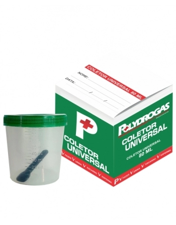 COLETOR UNIVERSAL 80ML (CAIXA) POLYDROGAS