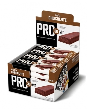 BARRA PROTEIN TRIO PRO30VIT CHOCOLATE C/12