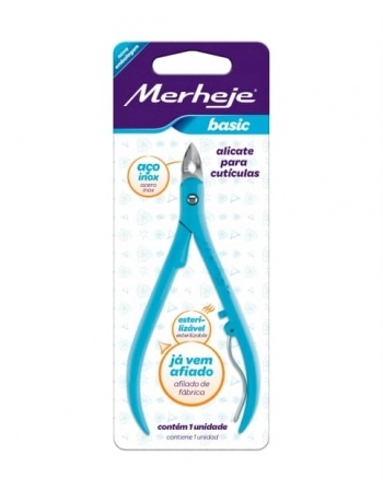 ALICATE PARA CUTICULA BASIC AZUL MEREJE