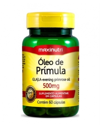 OLEO DE PRIMULA 500MG COM 60 CAPS MAXINUTRI