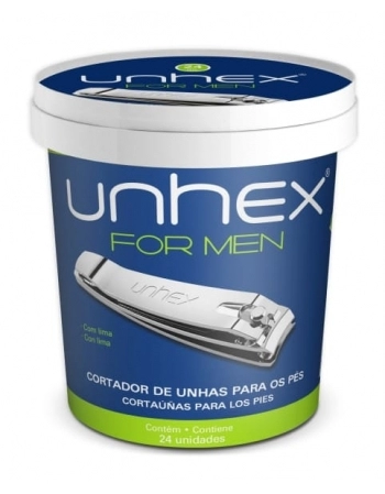 CORTADOR DE UNHA UNHEX JUMBO POTE COM 24UN MEREJE