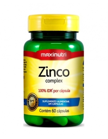 ZINCO QUELATO 28MG COM 60 CAPS MAXINUTRI