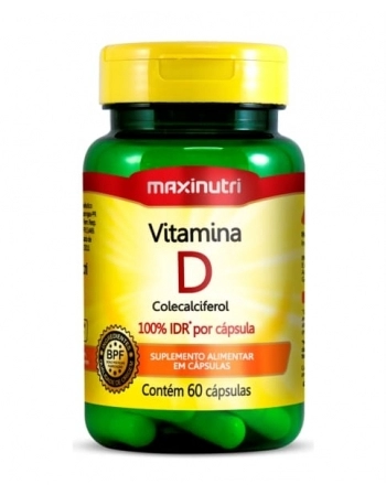 VITAMINA D COM 60 CAPS MAXINUTRI