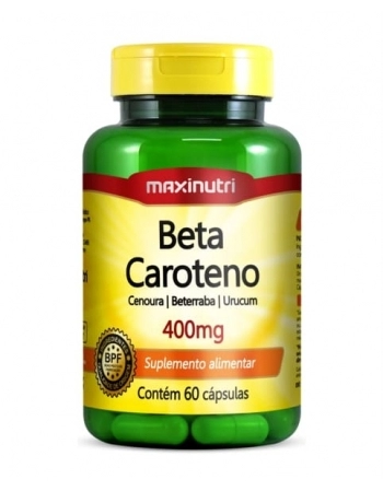 BETA CAROTENO 400MG COM 60 CAPS MAXINUTRI