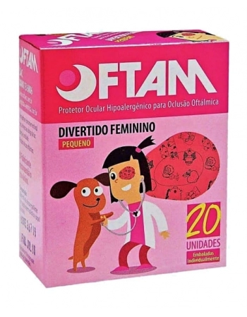 OFTAM PROTETOR OCULAR DIVERTIDO FEMININO COM 20 PEQ AMP