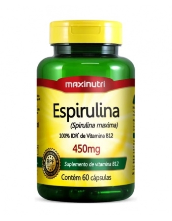 ESPIRULINA 450MG COM 60 CAPS MAXINUTRI