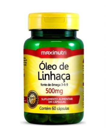 OLEO DE LINHACA 500MG COM 60 CAPS MAXINUTR MAXINUTRI