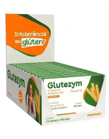 GLUTEZYM (PROTEASE) - 348.000 PPI - DISPLAY C/12CXS C/6 CAPS MAXINUTRI