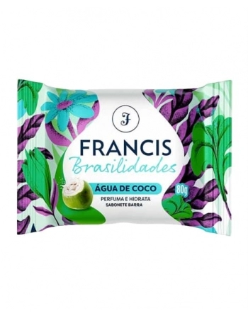 SABONETE BARRA BRASILIDADES ÁGUA DE COCO 80G FRANCIS