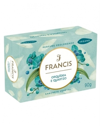 SABONETE BARRA VEGETAL ORQUÍDEA E QUARTZO 90G FRANCIS