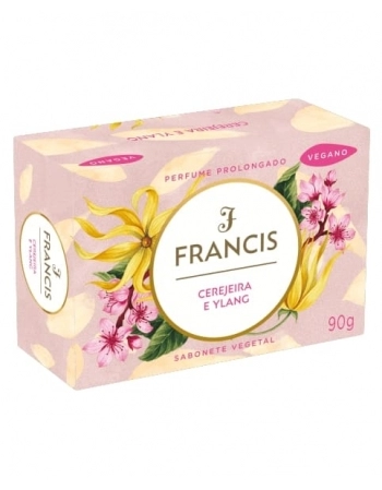 SABONETE BARRA VEGETAL CEREJEIRA E YLANG 90G FRANCIS