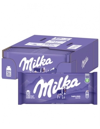 CHOCOLATE BARRA ALPINE MILK AO LEITE DISPLAY C/24X100G MILKA