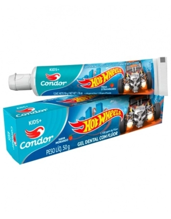 GEL DENTAL HOT WHEELS 50G COM FLUOR 6 ANOS+ REF3511 CONDOR