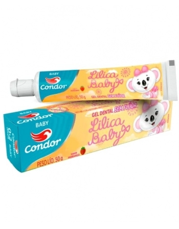 GEL DENTAL LILICA BABY 50G S/FLUOR 0-2 ANOS REF3513 CONDOR