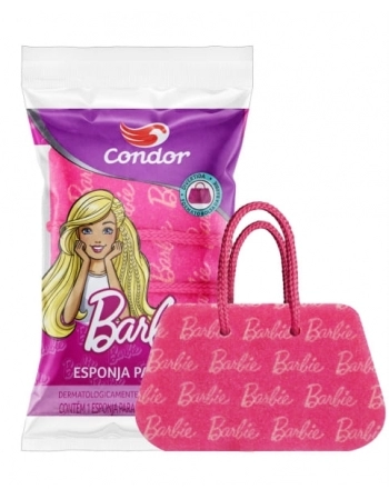 ESPONJA P/ BANHO INFANTIL BOLSA BARBIE REF 8303 CONDOR