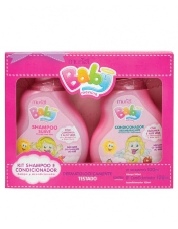KIT BABY MURIEL SHAMPOO E COND 100ML ROSA MURIEL