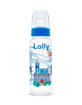MAMADEIRA BICO SILICONE ORTODONTICO 240ML R1362/00 AZUL LOLLY