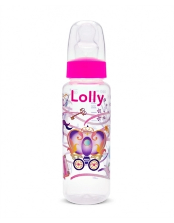 MAMADEIRA BICO SILICONE ORTODONTICO 240ML R1362/00 ROSA LOLLY