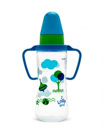 MAMADEIRA C/ALCA BICO SILICONE ORTODONTICO 250ML R2862/01 AZUL LOLLY
