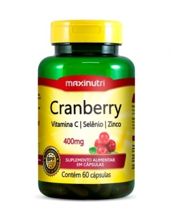 CRANBERRY + VIT C E ZINCO COM 60 CAPS MAXINUTRI