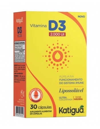 VITAMINA D3 2000UI COM 30 CAPS KATIGUA