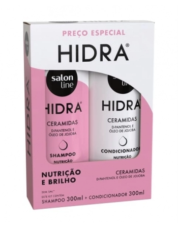 KIT SHAMPOO+CONDICIONADOR CERAMIDAS HIDRA 300ML SALON LINE