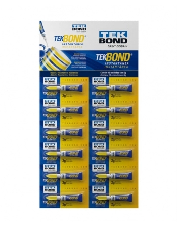 TEKBOND INSTANTÂNEA 2G CARTELA COM 12 UNIDADES TEKBOND