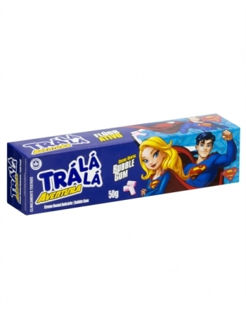 CREME DENTAL TRALALA BUBBLE GUM COM FLUOR 50G TRA LA LA