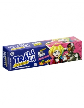 CREME DENTAL TRALALA TUTTI FRUTTI COM FLUOR 50G TRA LA LA