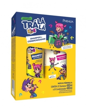 KIT TRALALA SEM EMBARACO 480ML (SHAMPOO+CONDICIONADOR) TRA LA LA