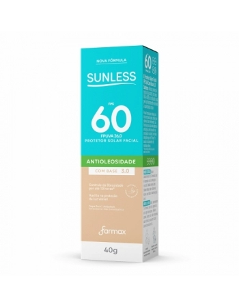 PROTETOR SOLAR FACIAL FPS60 3.0 SUNLESS 40G