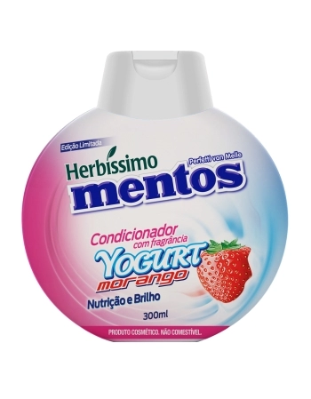 CONDICIONADOR HERBISSIMO MENTOS 300ML YOGURT MORANGO