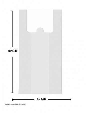 SACOLA PLASTICA LISO BRANCO ALTA DENSIDADE 50X60 C/500 FABRIPLAS