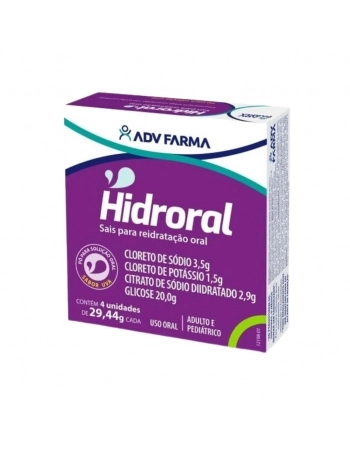 HIDRORAL REIDRATANTE ORAL UVA C/4 ENV 29.44G ADV