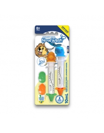 DISPOSITIVO NOSEWASH P/ LAV. NASAL LEAO + TUBARAO 10ML