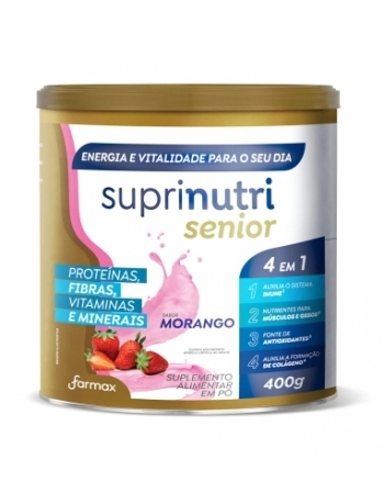 SUPLEMENTO MORANGO SUPRINUTRI 400G FARMAX