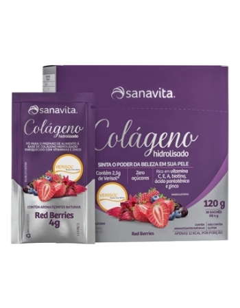 COLAGENO VERISOL RED BERRIES SACHE 30X4G SANAVITA